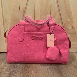 Brand new Juicy Couture Barbie pink Semi Charmed Weekender duffle bag